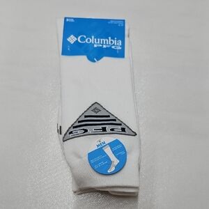 Columbia White Athletic Socks Crew Length